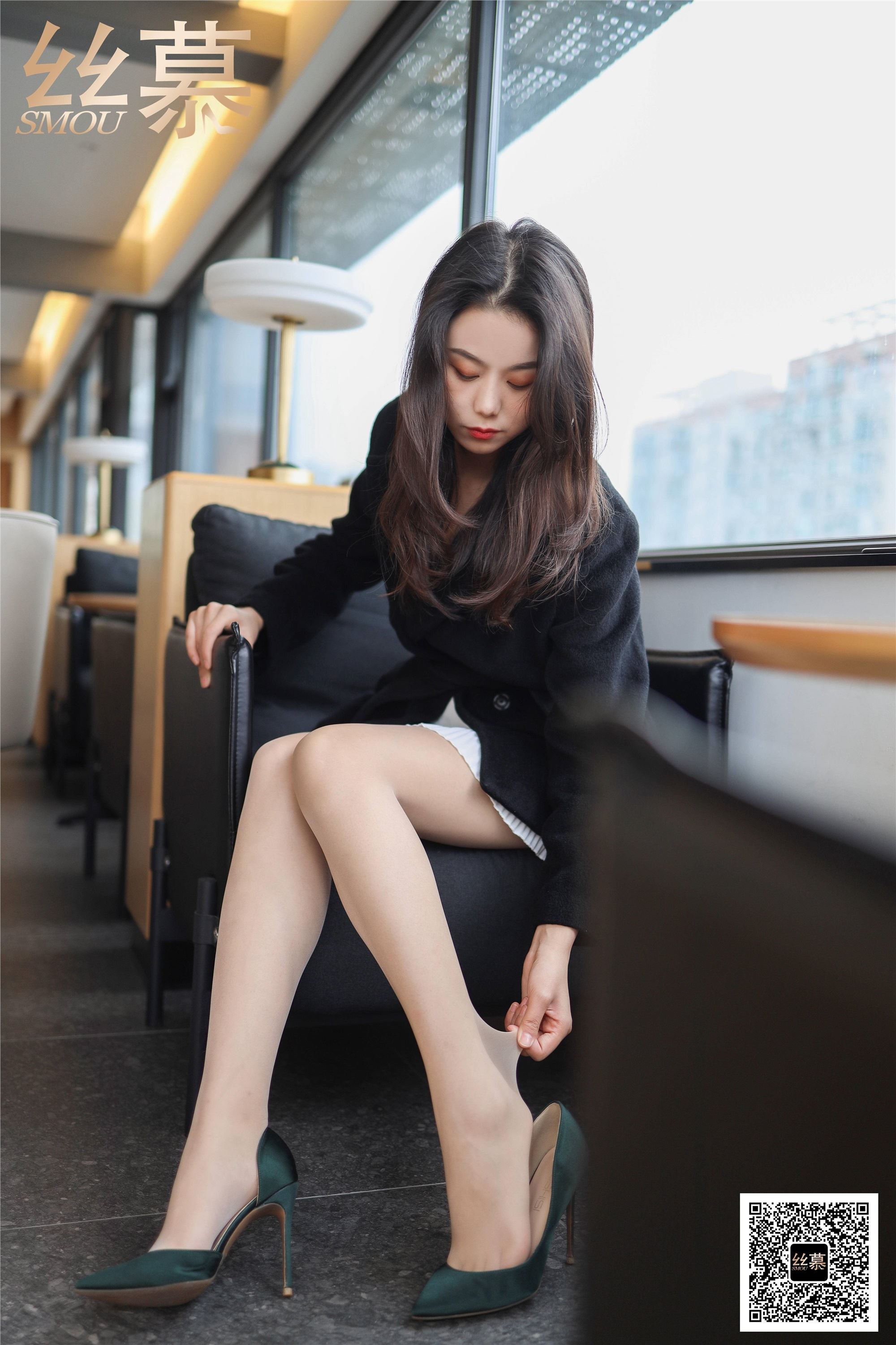 丝慕写真 SM406 天天一元 模特：芝芝《百褶裙经典穿搭》